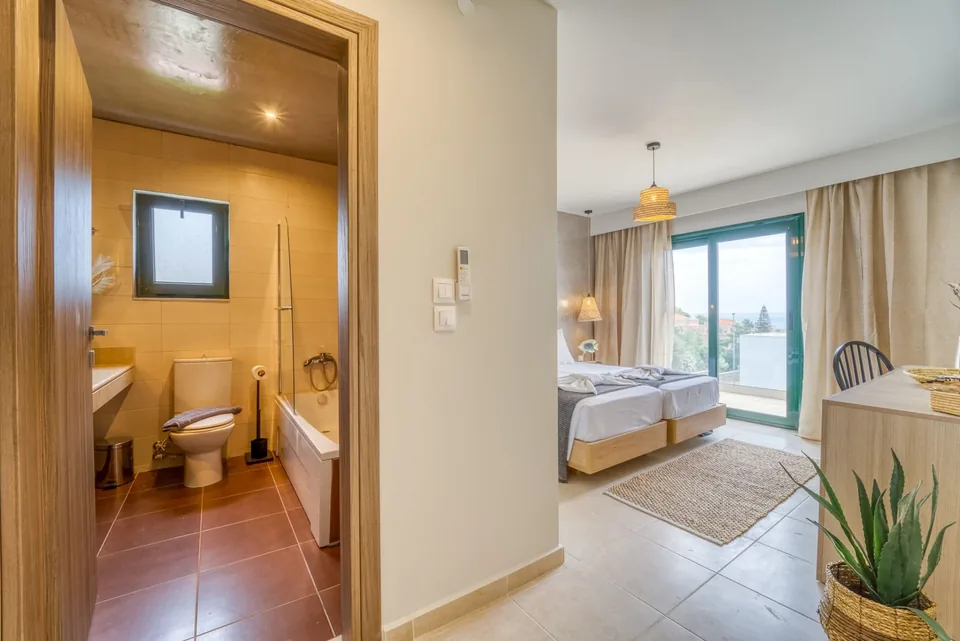 Aelia Bedroom from Bathroom