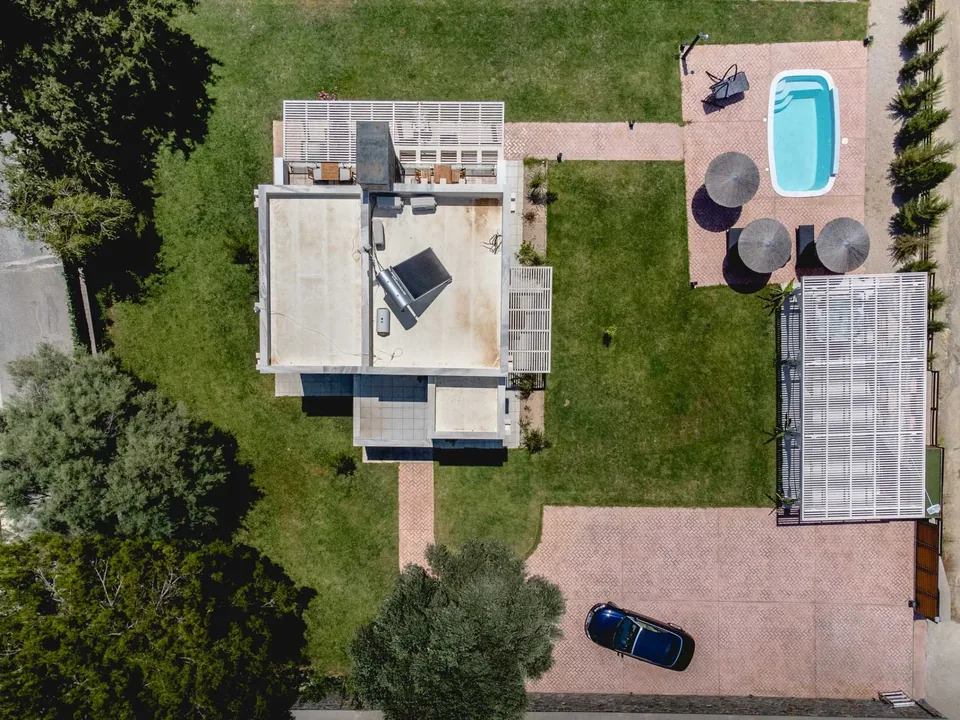 Amalthia Villa and Pool Overhead